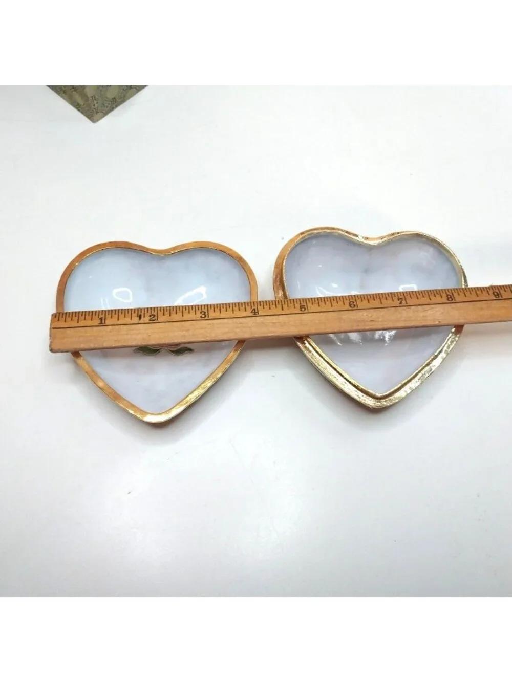 Vintage Heart-Shaped Cloisonné Enamel Trinket Box With Original Box Large